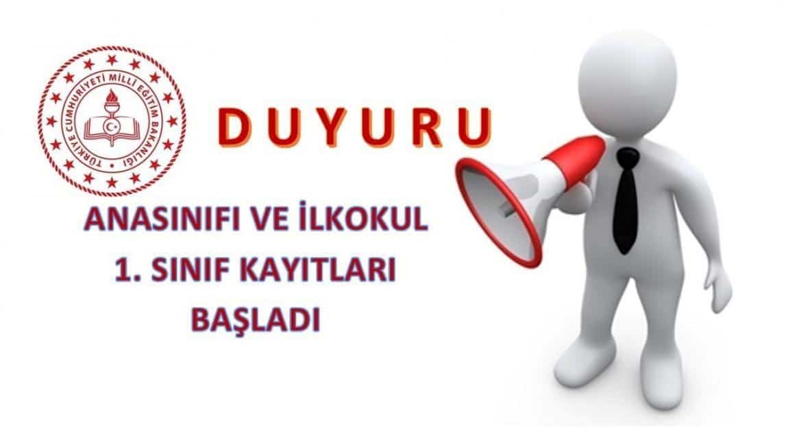 2025 - 2026 EĞİTİM ÖĞRETİM YILI ANASINIFI VE İLKOKUL 1. SINIF KAYITLARI BAŞLADI